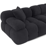 Calliope Modular Loveseat, Black-Furniture - Sofas-High Fashion Home