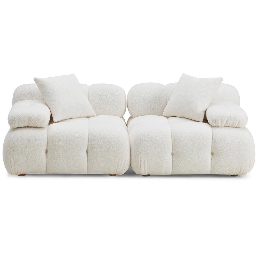 Calliope Modular Loveseat, Cream-Furniture - Sofas-High Fashion Home
