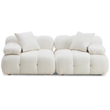 Calliope Modular Loveseat, Cream-Furniture - Sofas-High Fashion Home
