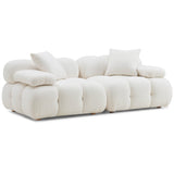 Calliope Modular Loveseat, Cream-Furniture - Sofas-High Fashion Home
