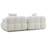 Calliope Modular Loveseat, Cream-Furniture - Sofas-High Fashion Home
