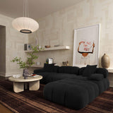 Calliope Modular Ottoman, Black-Furniture - Chairs-High Fashion Home