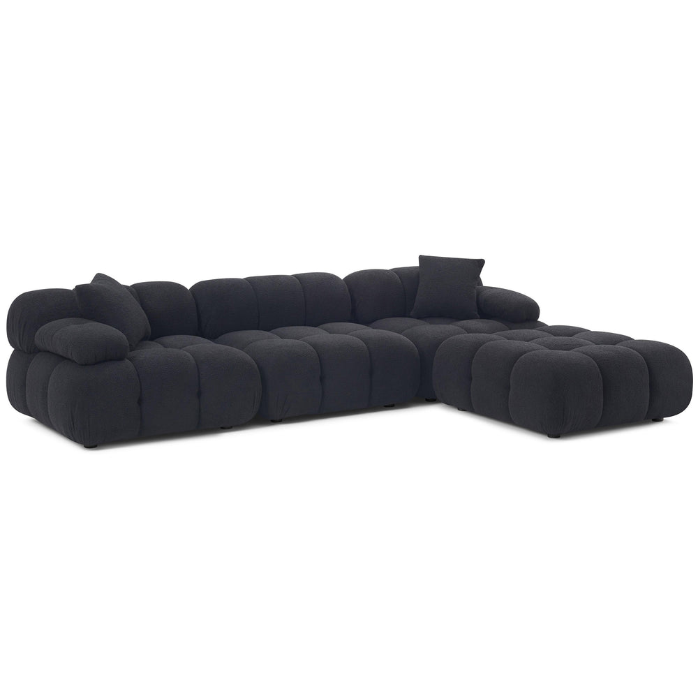 Calliope Modular Sectional, Black-Furniture - Sofas-High Fashion Home
