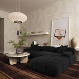 Calliope Modular Sectional, Black-Furniture - Sofas-High Fashion Home