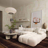 Calliope Modular Sectional, Cream-Furniture - Sofas-High Fashion Home