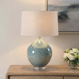 Callista Table Lamp, Teal