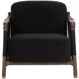 Calloway Leather Chair, Abbington Black-Furniture - Chairs-High Fashion Home