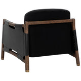 Calloway Leather Chair, Abbington Black-Furniture - Chairs-High Fashion Home