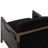 Calloway Leather Chair, Abbington Black-Furniture - Chairs-High Fashion Home