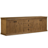 Cambra Media Console, Drifted Oak by Amber Lewis x Four Hands-Furniture - Storage-High Fashion Home