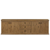 Cambra Media Console, Drifted Oak by Amber Lewis x Four Hands-Furniture - Storage-High Fashion Home