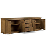 Cambra Media Console, Drifted Oak by Amber Lewis x Four Hands-Furniture - Storage-High Fashion Home