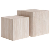 Cambro Coffee Table Set, Stone Beige-Furniture - Accent Tables-High Fashion Home