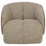 Camie Swivel Chair, Torched Meringue/Cognac #3