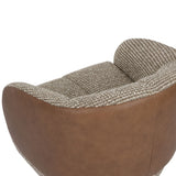 Camie Swivel Chair, Torched Meringue/Cognac #3