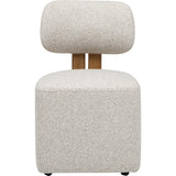 Camila Gliding Dining Chair, Diano Oyster, Set of 2