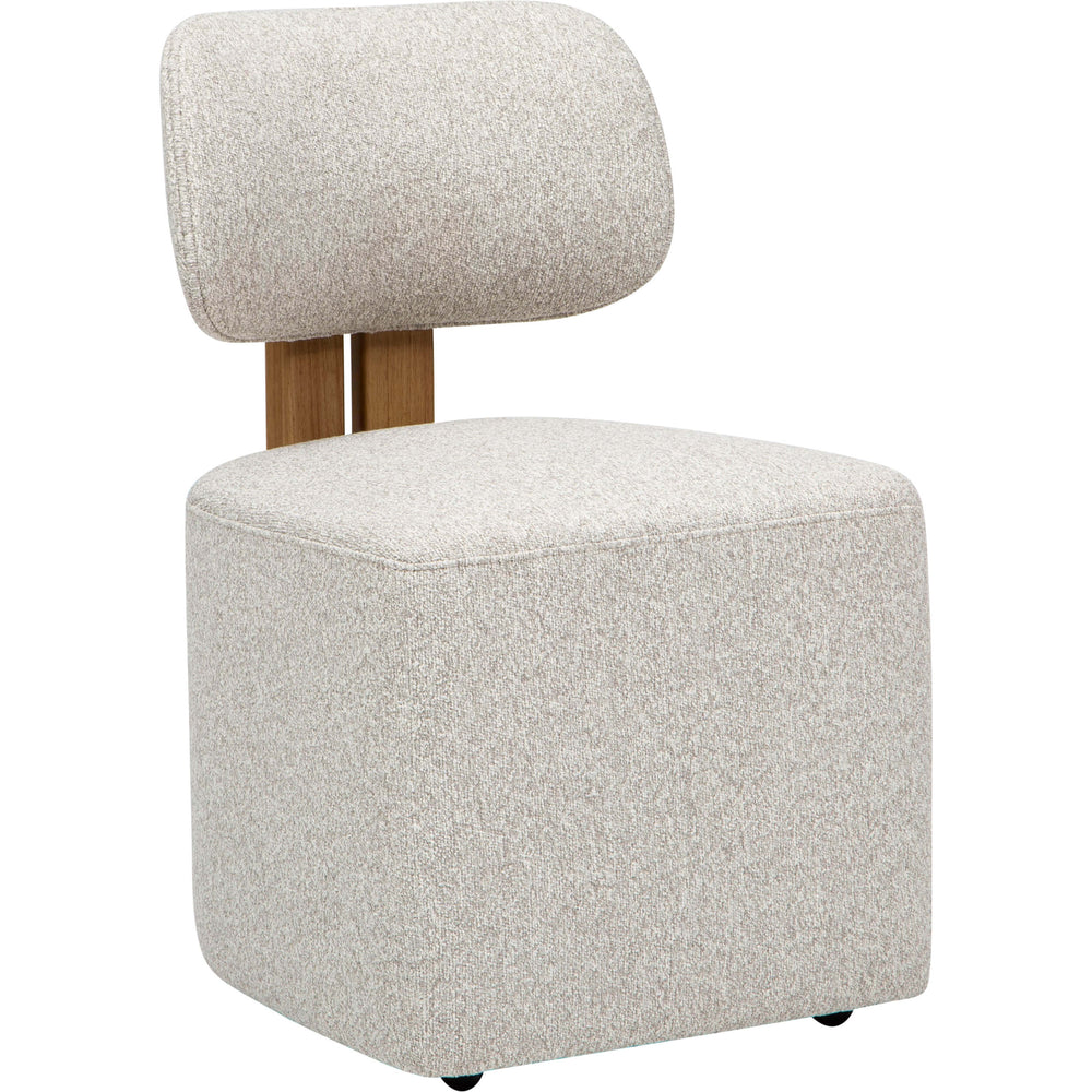 Camila Gliding Dining Chair, Diano Oyster, Set of 2