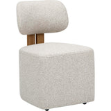 Camila Gliding Dining Chair, Diano Oyster, Set of 2