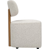 Camila Gliding Dining Chair, Diano Oyster, Set of 2