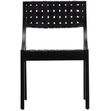 Camila Leather Dining Chair, Black/Black, Set of 2-Furniture - Dining-High Fashion Home