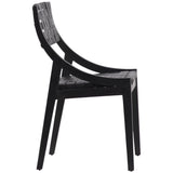 Camila Leather Dining Chair, Black/Black, Set of 2-Furniture - Dining-High Fashion Home