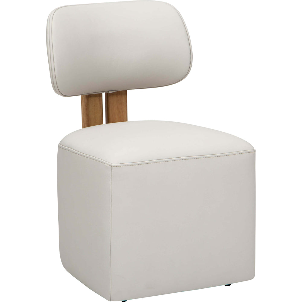 Camila Gliding Leather Dining Chair, Bowden Frost, Set of 2
