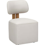 Camila Gliding Leather Dining Chair, Bowden Frost, Set of 2