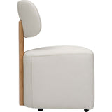 Camila Gliding Leather Dining Chair, Bowden Frost, Set of 2