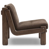 Camilo Leather Chair, Nubuck Cigar