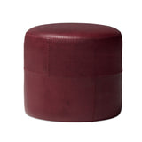 Camino Leather Ottoman, Dulane Burgundy by Amber Lewis x Four Hands-Furniture - Chairs-High Fashion Home