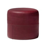 Camino Leather Ottoman, Dulane Burgundy by Amber Lewis x Four Hands-Furniture - Chairs-High Fashion Home