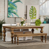 Campbell Dining Table, Antique Wood