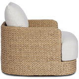 Caney Outdoor Swivel Chair, Coastal Weave by Four hands-Furniture - Outdoor-High Fashion Home
