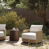Caney Outdoor Swivel Chair, Coastal Weave by Four hands-Furniture - Outdoor-High Fashion Home