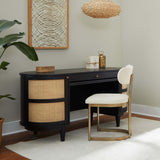 Canggu Cane Desk, Charcoal