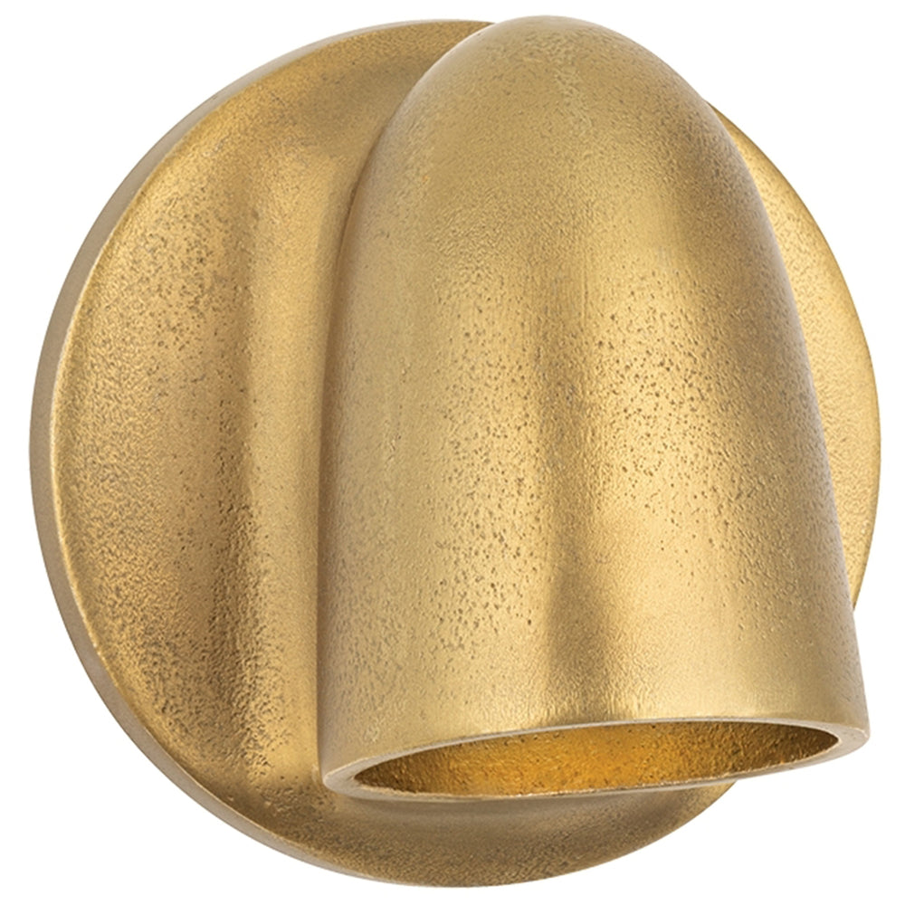 Canna Wall Sconce, Aged Brass
