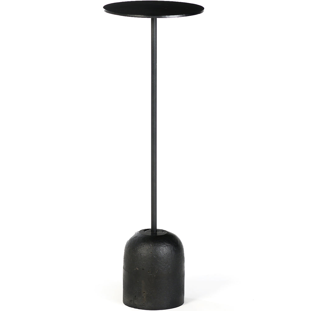 Cannon Drink Table, Cylinder, Burnt Oil