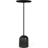 Cannon Drink Table, Cylinder, Burnt Oil