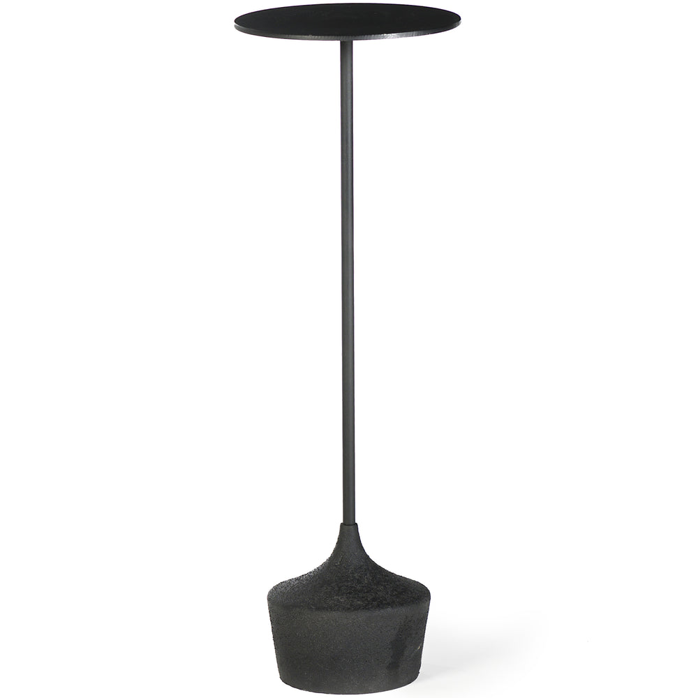 Cannon Drink Table, Pointed, Burnt Oil