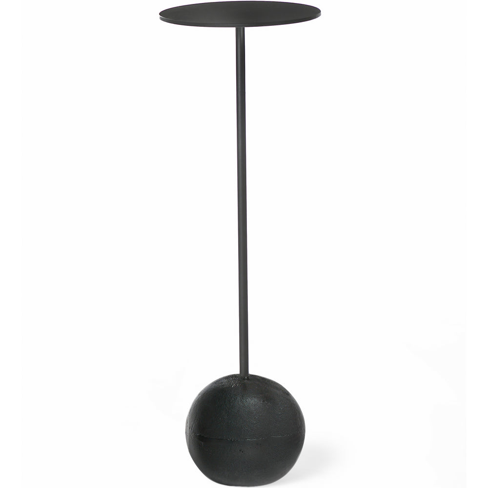 Cannon Drink Table, Sphere, Burnt Oil