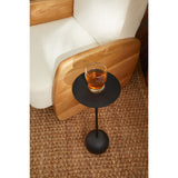 Cannon Drink Table, Sphere, Burnt Oil