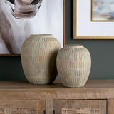 Cannon Urn Vases, Set of 2,Grey-Accessories-High Fashion Home