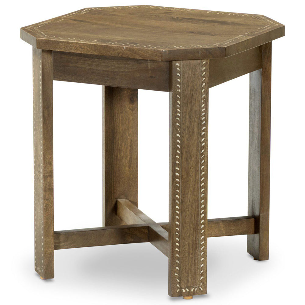 Cantu End Table, Washed Taupe by Amber Lewis x Four Hands-Furniture - Accent Tables-High Fashion Home