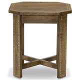 Cantu End Table, Washed Taupe by Amber Lewis x Four Hands-Furniture - Accent Tables-High Fashion Home