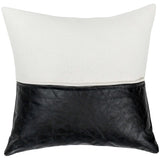 Canyon Leather Pillow, Ivory/Dexter