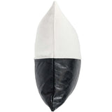 Canyon Leather Pillow, Ivory/Dexter