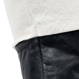 Canyon Leather Pillow, Ivory/Dexter