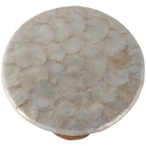 Capiz Top Accent Table, Ivory