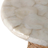 Capiz Top Accent Table, Ivory