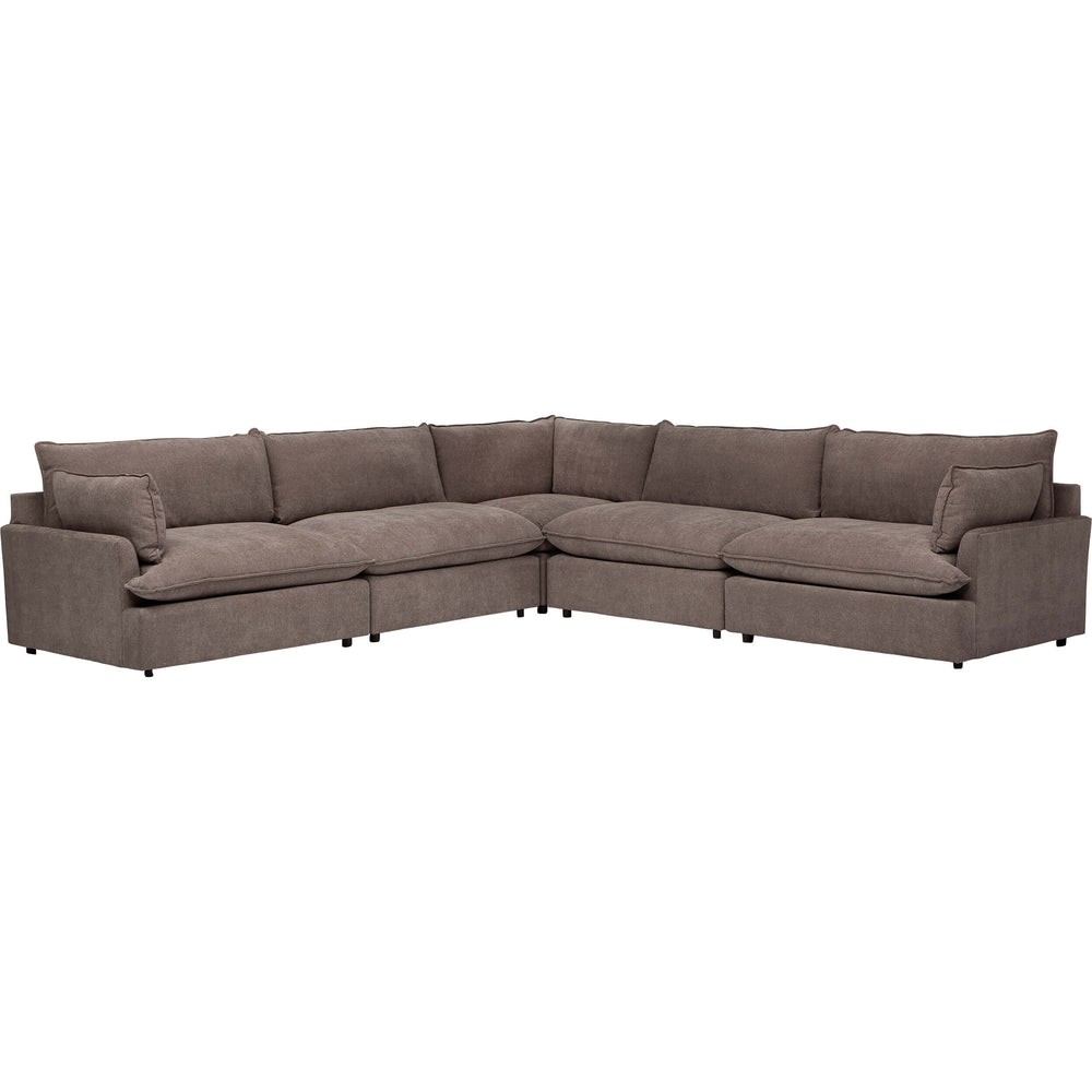 Caplan 5 Piece Modular Sectional, Elite Charcoal
